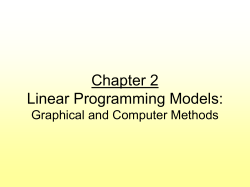 Chapter 2 Linear Programming Models: Graphical