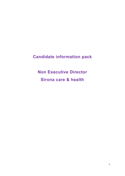 The role and responsibilities of a Non-Executive Director