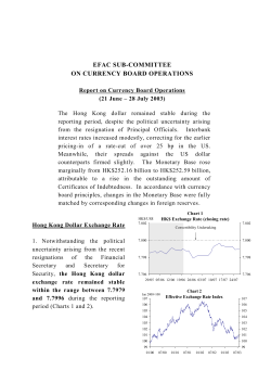 For Information on - Hong Kong Monetary Authority