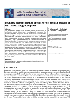 Boundary element method applied to the bending analysis of