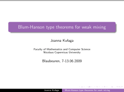 Blum-Hanson type theorems for weak mixing