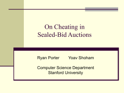 On Cheating in Sealed-Bid Auctions
