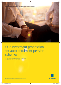 Our investment proposition for auto-enrolment pension