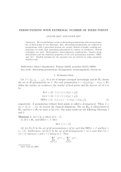 PERMUTATIONS WITH EXTREMAL NUMBER OF FIXED POINTS 1