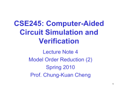 Model Order Reduction II
