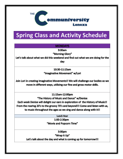 Johnson County Spring Class Schedule