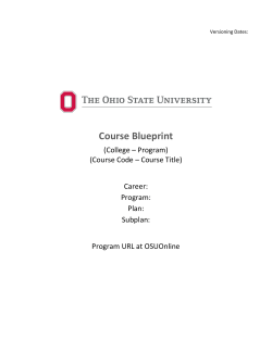 Course Blueprint