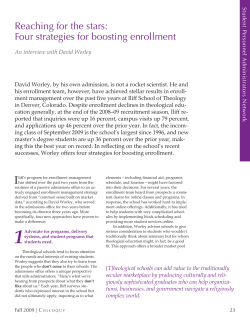 Reaching for the stars: Four strategies for boosting enrollment