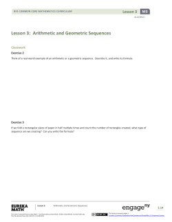 Algebra I Module 3, Topic A, Lesson 3: Student Version