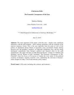 1 A Barbarous Relic: The Economic Consequences of