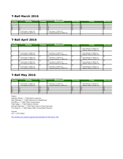 T-Ball March 2016 T-Ball April 2016 T