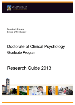 DPsych Research thesis Progress report