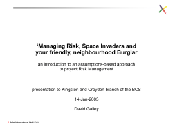 Basic approach to Risk Mgt