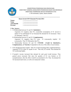 Kunci Jawab OSN Ekonomi Provinsi 2014 Nomor