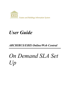 On Demand SLA Set Up