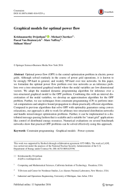 Graphical models for optimal power flow