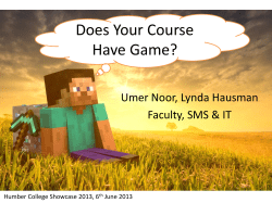 Does Your Course Have Game?
