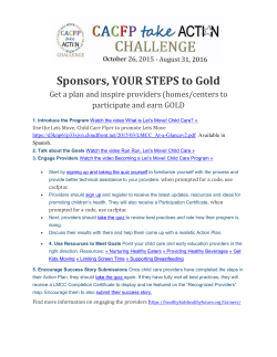 Use the Steps to Lets Move Child Care Gold