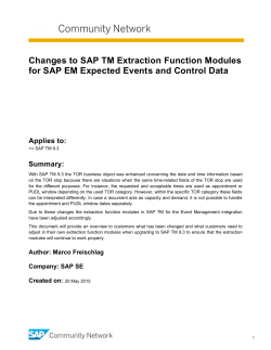 Changes to SAP TM Extraction Function Modules for SAP