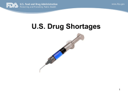 US Drug Shortages