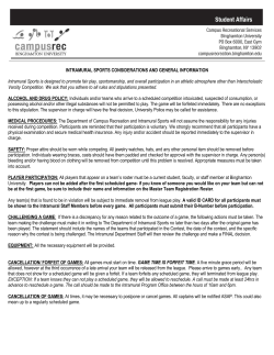 Policies and Rules - Binghamton University