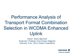 Performance Analysis of Transport Format Combination Selection in
