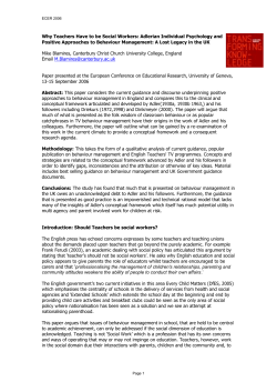 Adlerian Individual Psychology and Positive Approaches to