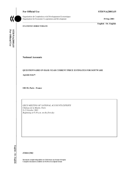 questionnaire on base-year current price estimates for