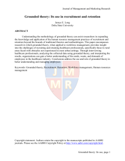 APPLICATIONS OF GROUNDED THEORY IN ECONOMIC