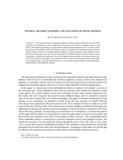 OPTIMAL MULTIPLE STOPPING AND VALUATION OF