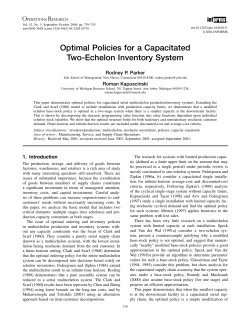 Optimal Policies for a Capacitated Two-Echelon