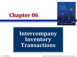 Intercompany Inventory Transactions