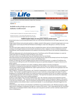 T2G Redhill student helps set new games industry world record