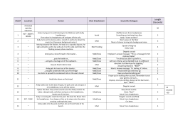 FETCH Initial Shot list