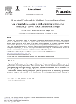 Use of Parallel Processing in Applications for Hydro