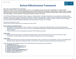 School Effectiveness Framework