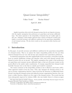 Quasi-Linear Integrability - Prof. Volker Nocke, Ph.D.