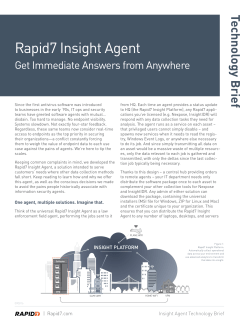 Rapid7 Insight Agent brief.