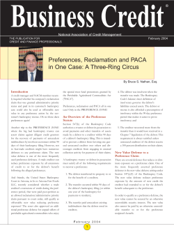 Preferences, Reclamation and PACA in One Case