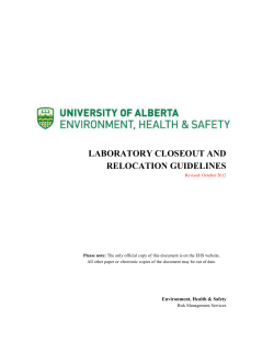 Laboratory relocation guidelines