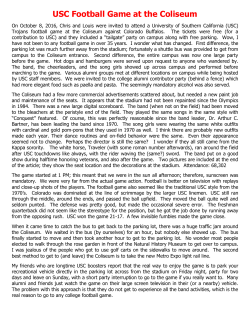 USC Football Game at the Coliseum