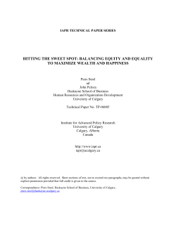 hitting the sweet spot: balancing equity and equality to maximize