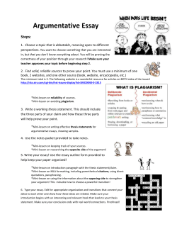 Argumentative Essay Outline Introduction Paragraph