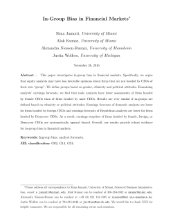 In-Group Bias in Financial Markets