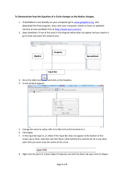 Instructions on how to use GeoGebra to investigate