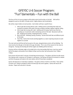 GFEYSC U-6 Soccer Program: &ldquo;Fun&rdquo;damentals &ndash; Fun with the Ball