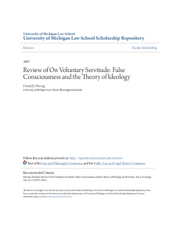 Review of On Voluntary Servitude: False Consciousness and the