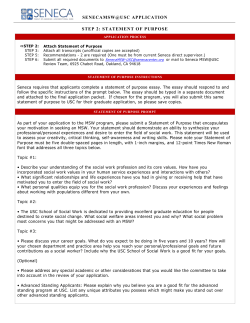 STEP 2: Statement of purpose