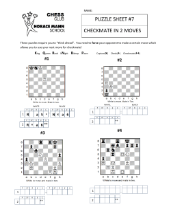 CHECKMATE IN 2 MOVES PUZZLE SHEET #7