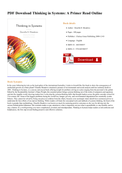 PDF Thinking in Systems: A Primer Read